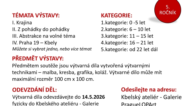 Vernisáž a slavnostní vyhlášení výsledků výtvarné soutěže čarodějky Kbelky 2025/2026.