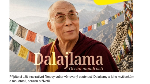 Dalajlama - oceán moudrosti. První filmové představení v KKC Kbely